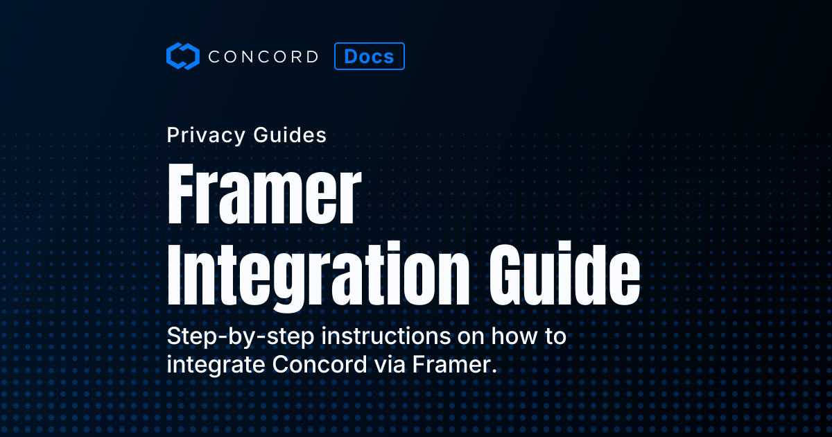 Framer Integration Guide | Concord